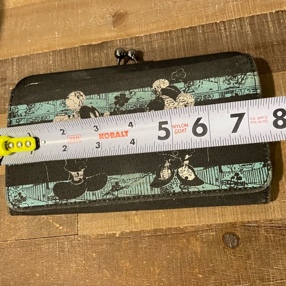 Disney Couture by Loop Mickey & Minnie Mouse Wallet Black & Blue Stripes - Picture 9 of 9